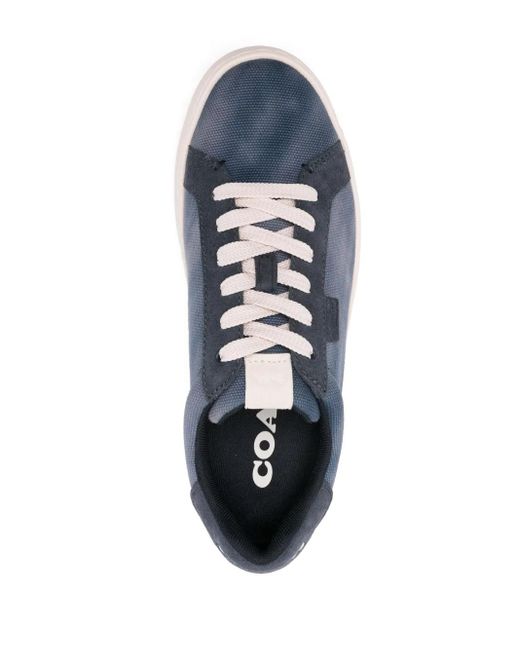 COACH Blue Lowline Canvas Sneakers
