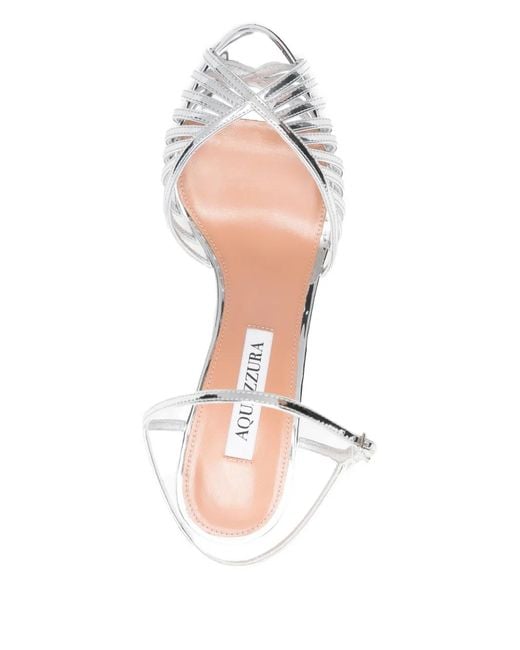 Aquazzura Metallic Hold Me Heeled Sandals