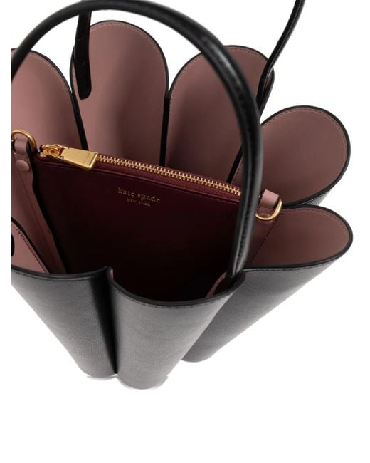 Kate Spade Black Spade Flower Scalloped Bucket Bag