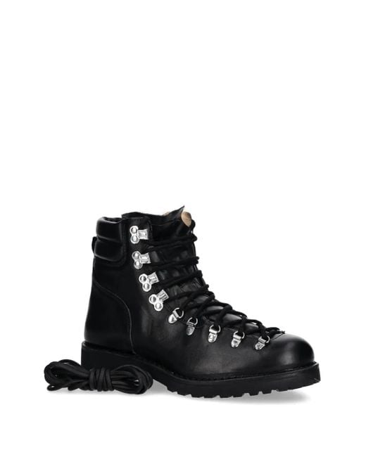 Astorflex Black Rockflex Lace-Up Biker Boots for men