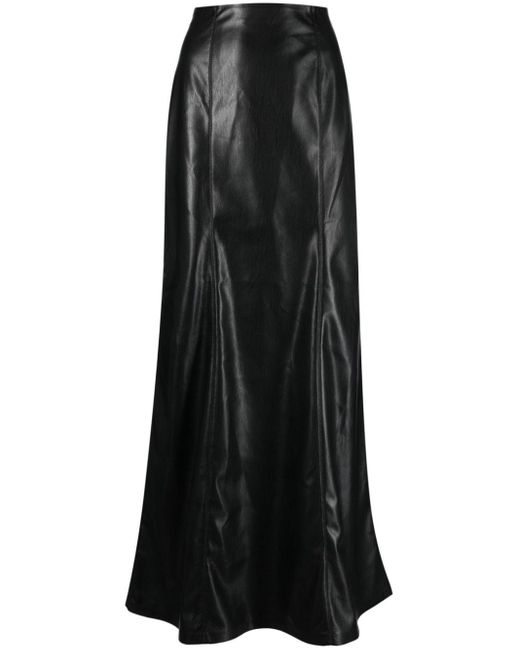 Nanushka Black Carlotta Faux-leather Maxi Skirt