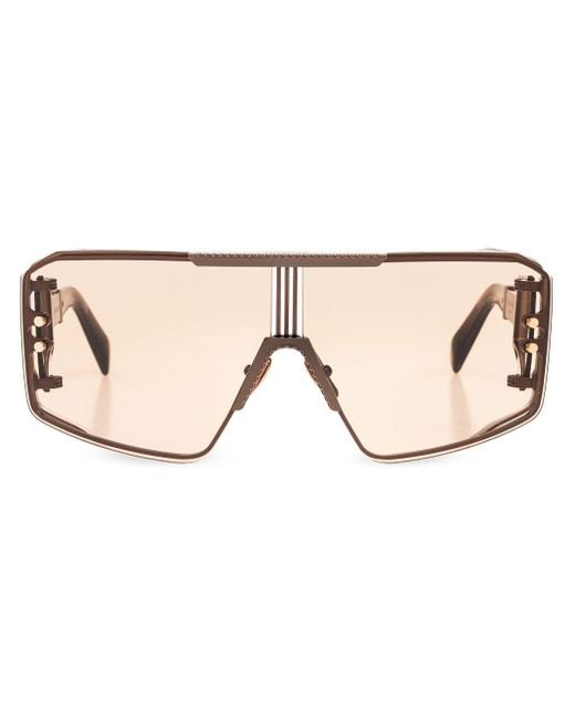 BALMAIN EYEWEAR Natural Le Masque Shield-frame Sunglasses