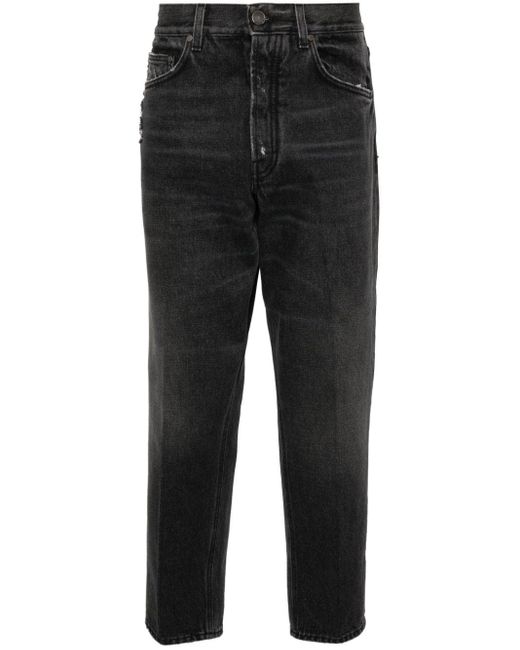Lardini Slim-Fit-Jeans in Distressed-Optik in Black für Herren