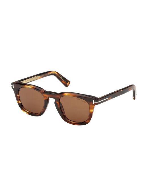 Tom Ford Brown Square-Frame Sunglasses for men