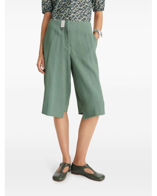 Tory Burch Green Stretch Crepe Trousers
