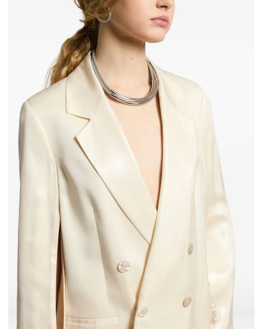 Peserico Natural Double-Breasted Blazer