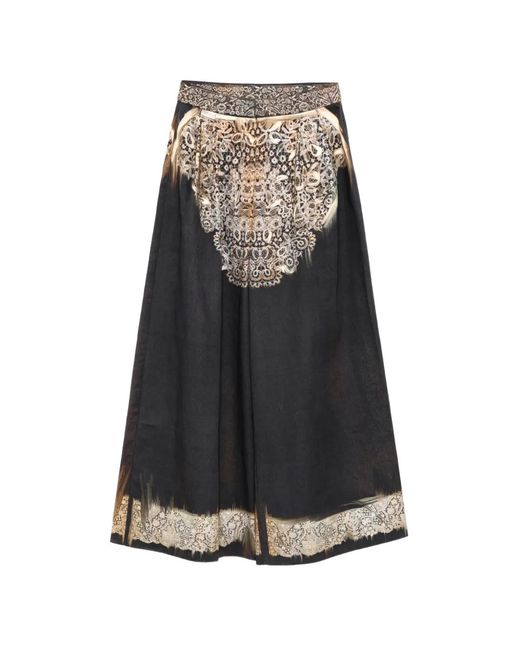 IA London Black Floral Print Trousers