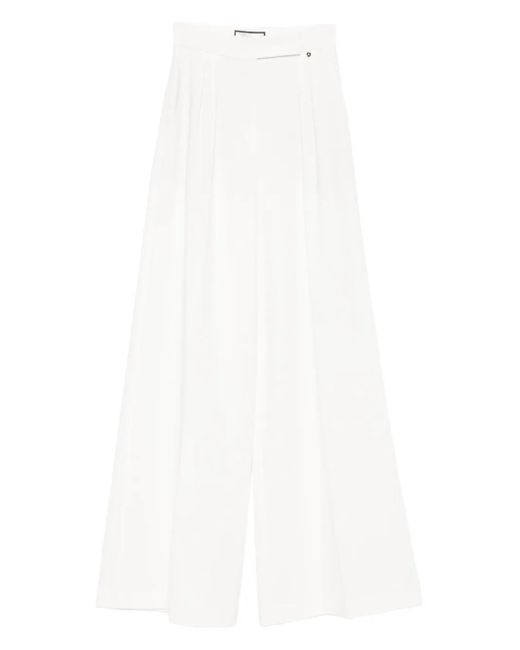 Nissa White Pleated Trousers