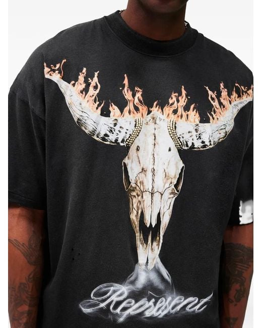 Represent Black T-Shirt British Cowboys for men