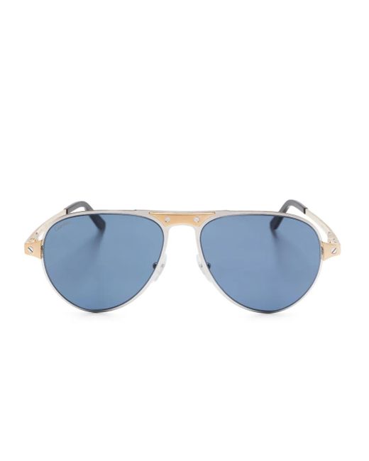 Cartier パイロット サングラス Blue