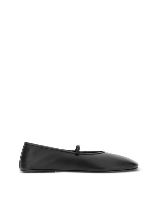 The Row Black Elastic Ballet Slippers