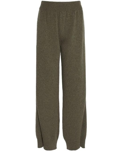 Barrie Green Tapered-Leg Cashmere Trousers