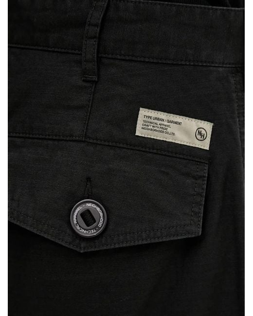 Cargo Con Applicazione Logo di Neighborhood in Black da Uomo