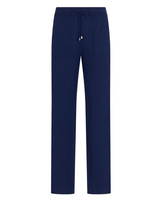 Malo Blue Drawstring Trousers for men