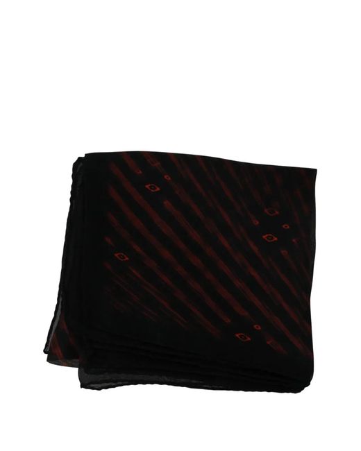 CoSTUME NATIONAL Black Abstract-Print Silk Scarf