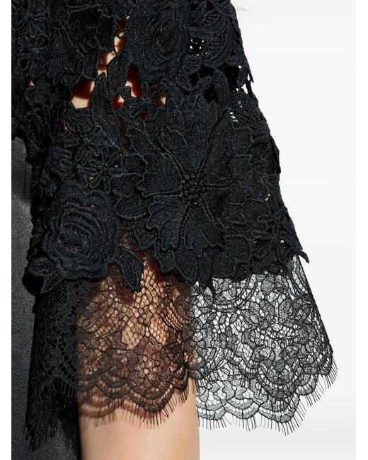 Munthe Black Rada Lace-Panel Dress