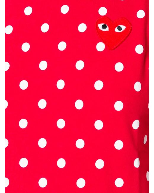 COMME DES GARÇONS PLAY Red Polka Dot Top