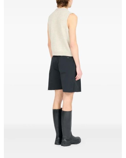 Maison Margiela White V-Neck Sleeveless Knit Vest for men