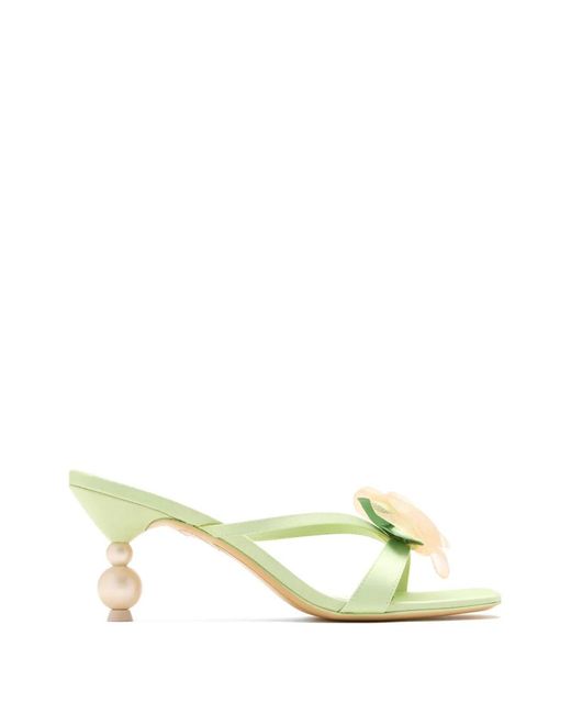 Sophia Webster Metallic Rosette Mules