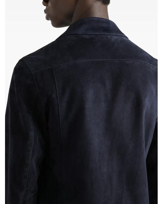 Dolce & Gabbana Blue Lamb-suede Jacket for men