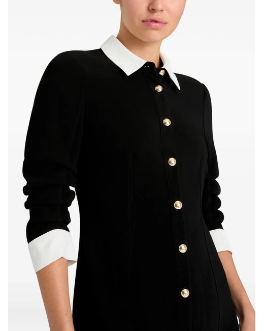 Cinq À Sept Black Lucilla Mini Shirt Dress