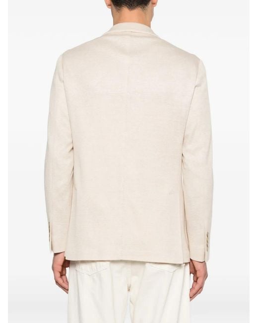 Eleventy White Double-Breasted Blazer for men