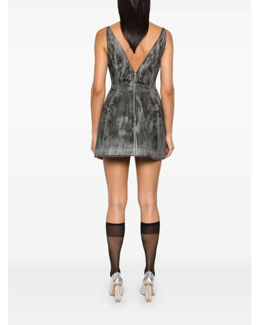 Robe Courte À Coupe Évasée Marni en coloris Gray