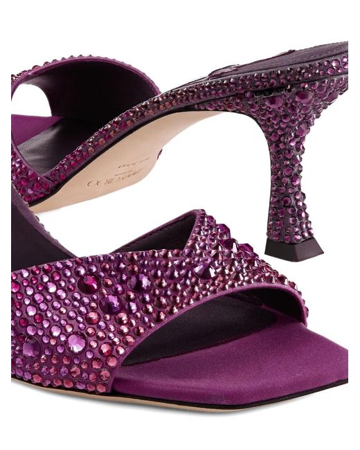 Jimmy Choo Purple Skye 70 Heeled Mules