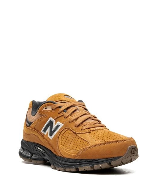 New Balance Brown 2002 Logo-Patch Sneakers