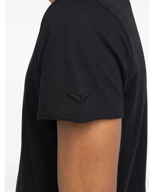 Zadig & Voltaire Black Monastir Henley T-Shirt for men