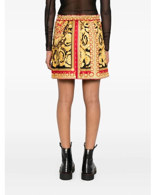 Versace Barokke Print Mini -rok in het Multicolor