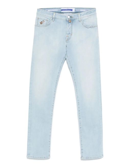 Jacob Cohen Blue 5-Pocket Slim Fit' Nick' Jeans for men