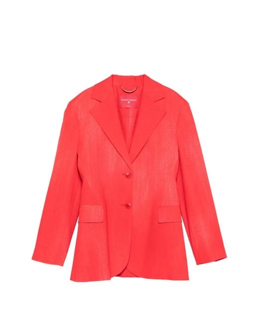 Ermanno Scervino Red Flap-Pocket Blazer