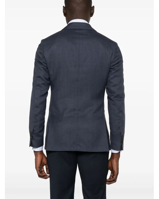 Lardini Blue Single-Breasted Blazer for men