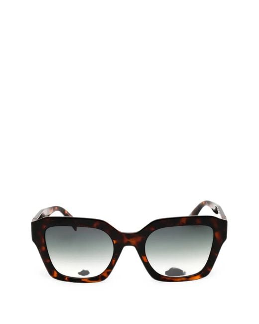 Levi's Black Tortoiseshell-Effect Rectangle-Frame Sunglasses