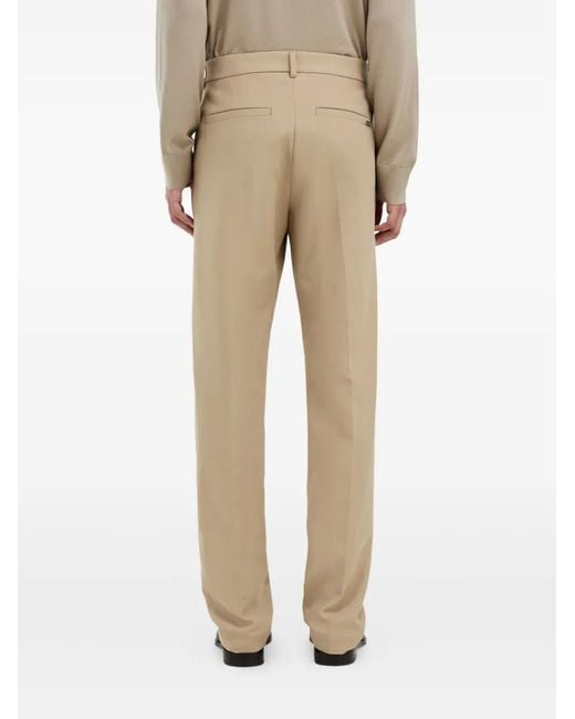 Ferragamo Natural Cotton Blend Chinos Trousers for men