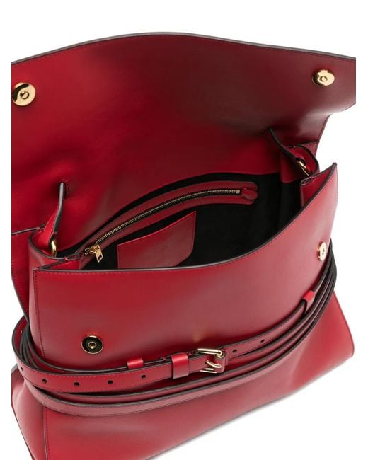 Moschino Red Tie Me Bag Medium