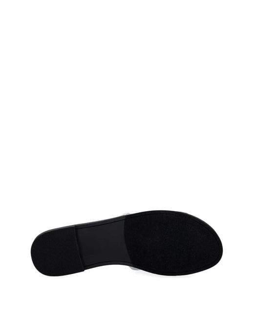 DKNY White Logo-Patch Mesh Sandals