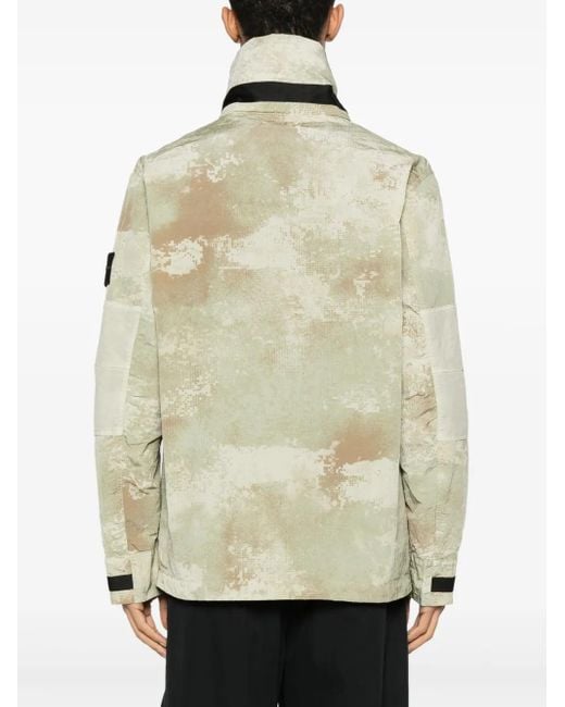 Stone Island Natural Compass-Badge Hooded Jacket for men