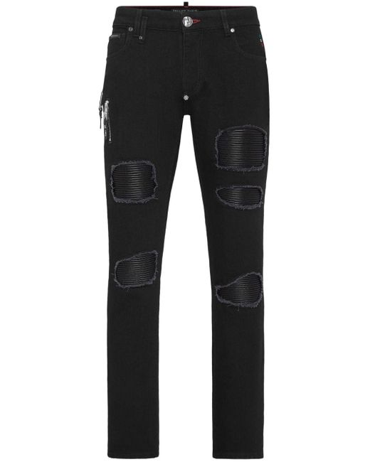 Philipp Plein Slim-fit Jeans in het Black voor heren