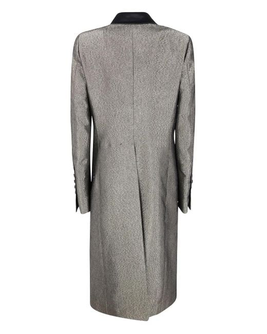 SAPIO Gray Double-Breasted Coat