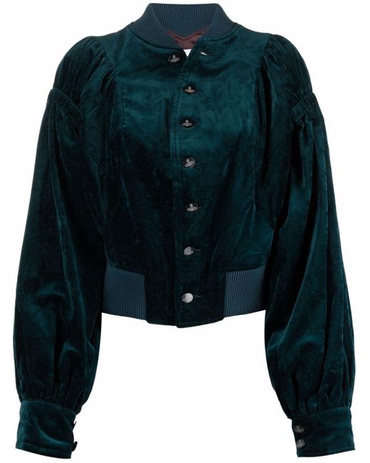 Vivienne Westwood Green Pourpoint Bomber Jacket