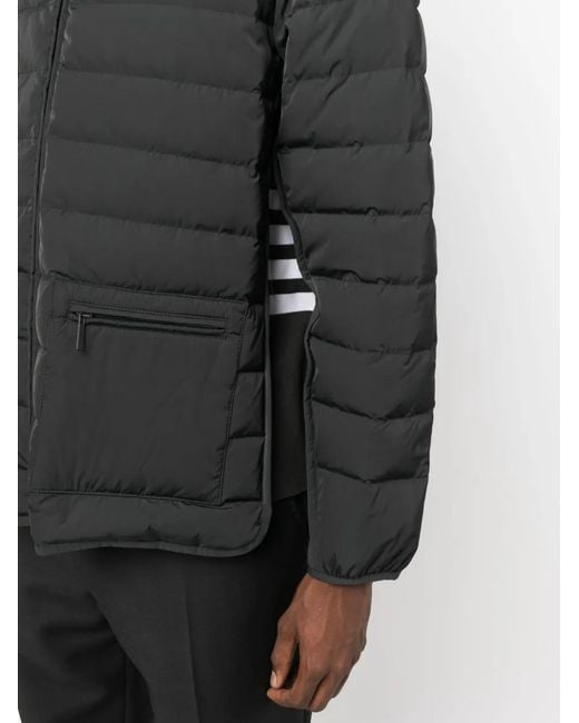 Thom Browne Black 4-Bar Stripe Padded Jacket for men