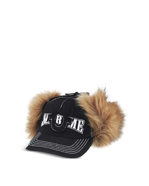 Supreme White True Religion Earflap Baseball Cap for men