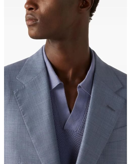 Zegna Blue Centoventimila Wool Suit (Set Of Two) for men
