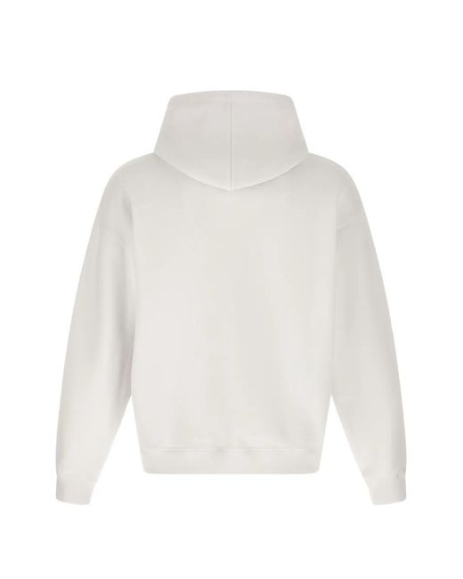DSquared² White Logo-Patch Hoodie for men