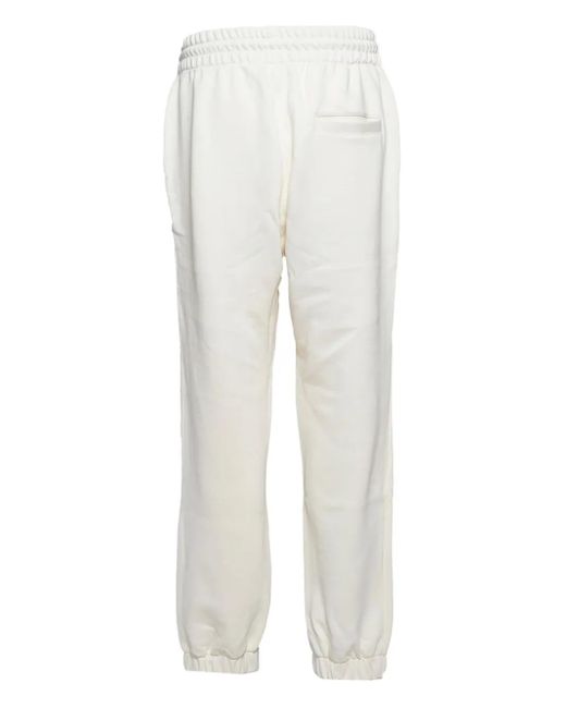 MSGM White Logo-Embroidered Track Pants for men
