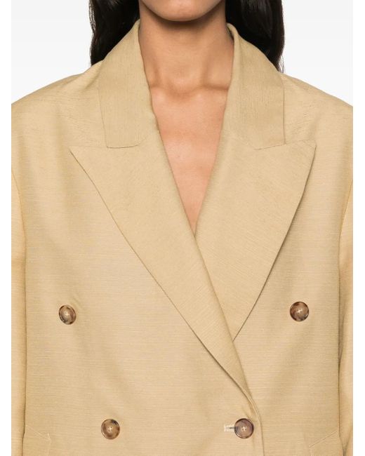 Loulou de Saison Natural Double-Breasted Coat