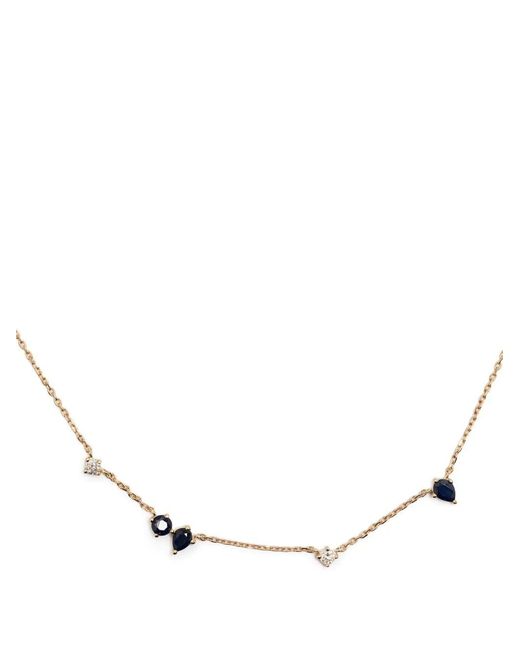 Adina Reyter Natural 14Kt Premier Amigos Sapphire And Diamond Necklace