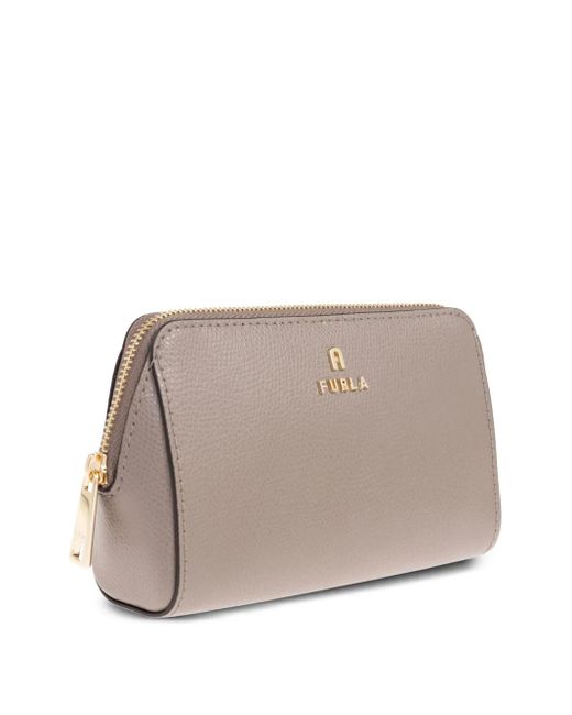 Furla レザーコスメポーチ Gray